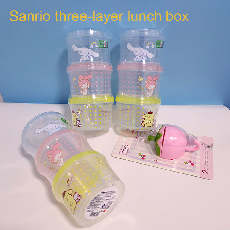 Model Kitchen Set Pvc - Kitty Bento Box Set 3 Pieces