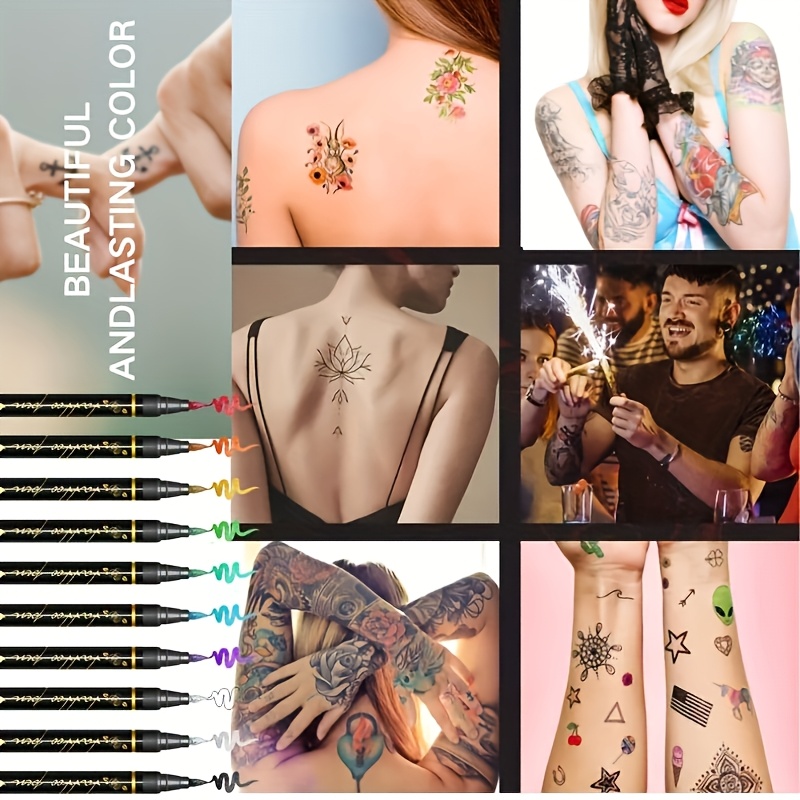 Temporary Tattoo Marker Set 10 - огляд і ціна Metallic Paint Set