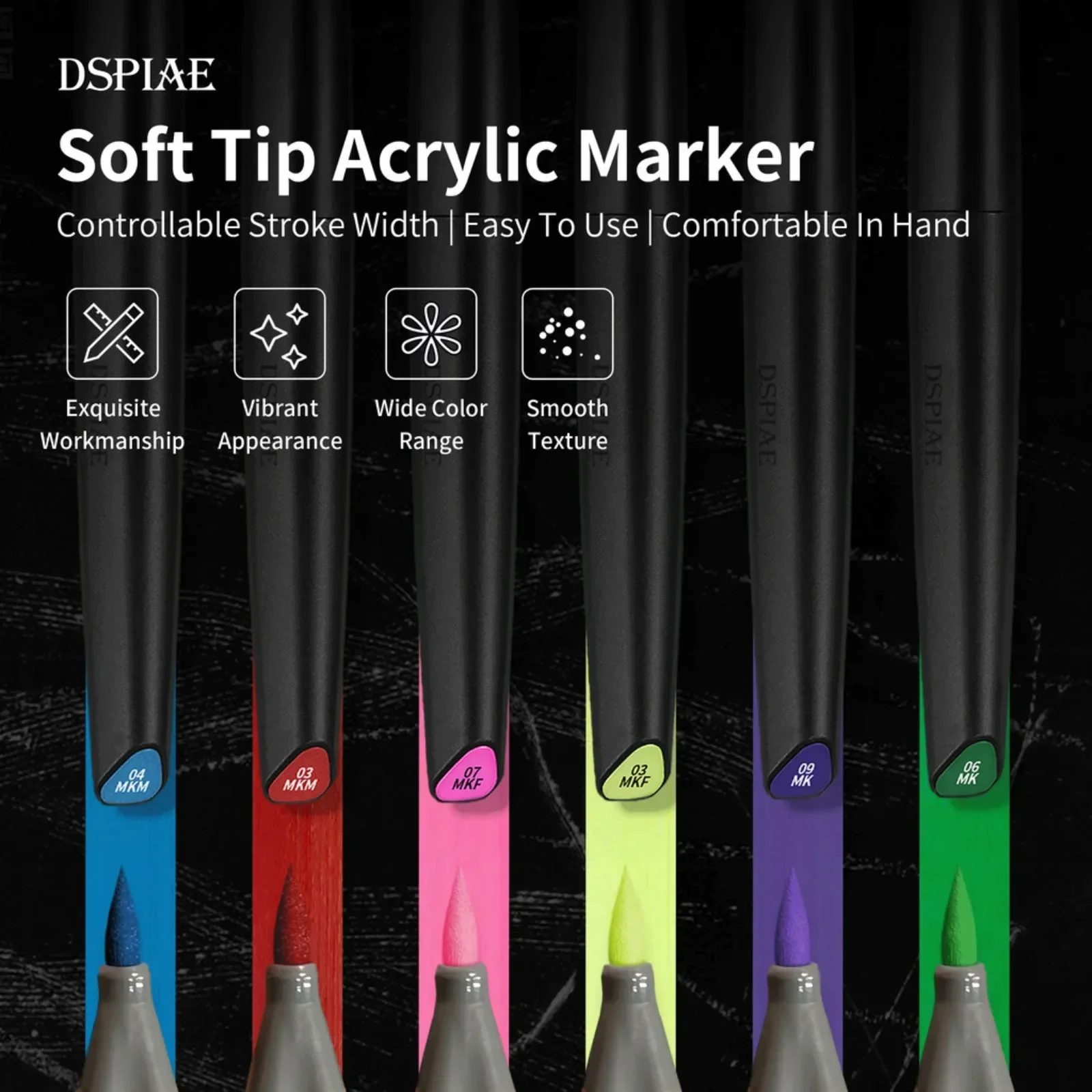DSPIAE Soft Tip Water-based Ma - огляд і ціна Model Kit Markers