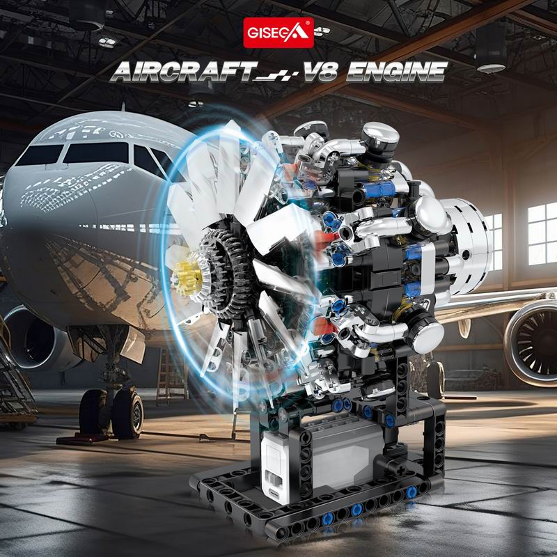 G8910 Aviation V8 Engine 558pc - огляд і ціна Model Kit Engine