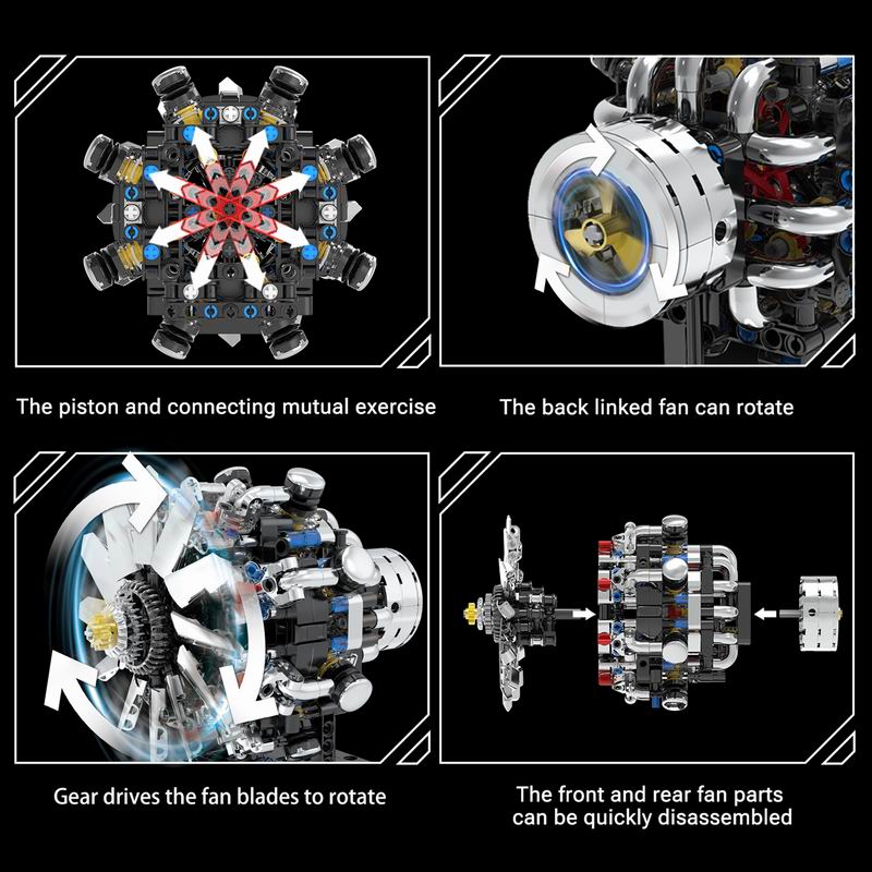 G8910 Aviation V8 Engine 558pc - огляд і ціна Model Kit Engine