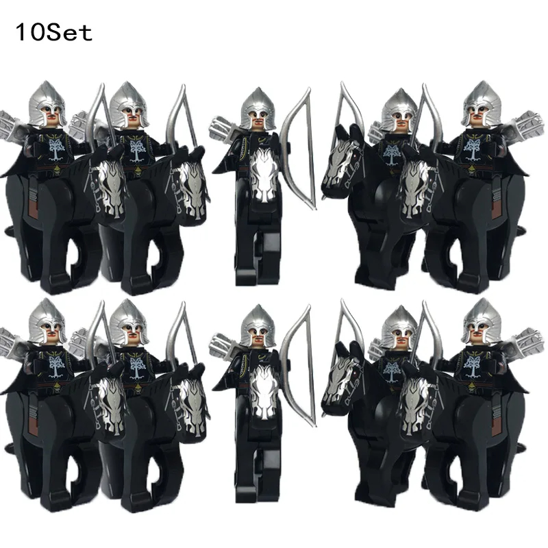 10 Sets Medieval Knights Dark  - огляд і ціна Model Kit Horse