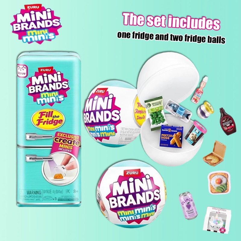ZURU Mini Brands Mini Fridge S - огляд і ціна Model Kitchen Set Pvc