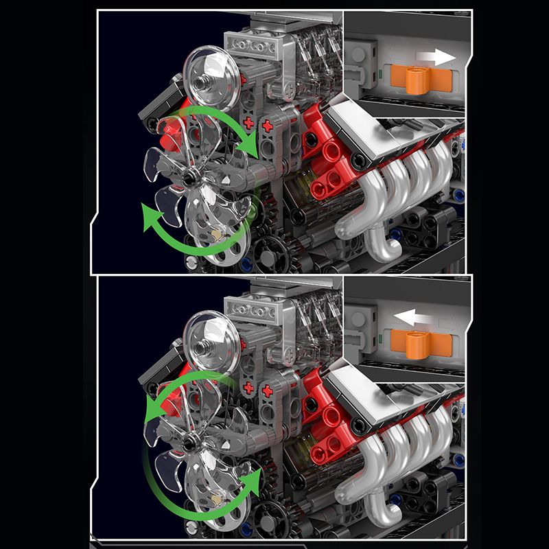 Mould King 10225 Technical Eng - огляд і ціна Model Kit Engine