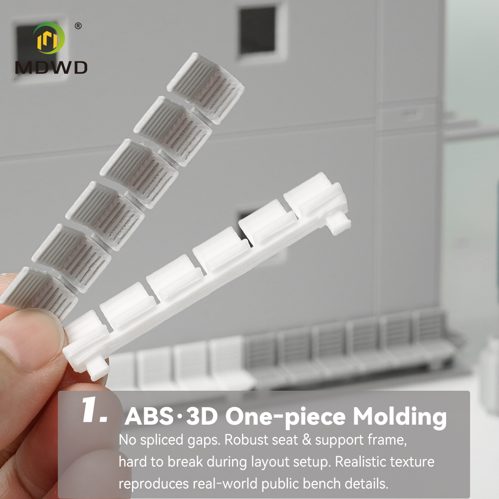 HO Scale 1:87 Public Bench Mod - огляд і ціна Model Kit Train