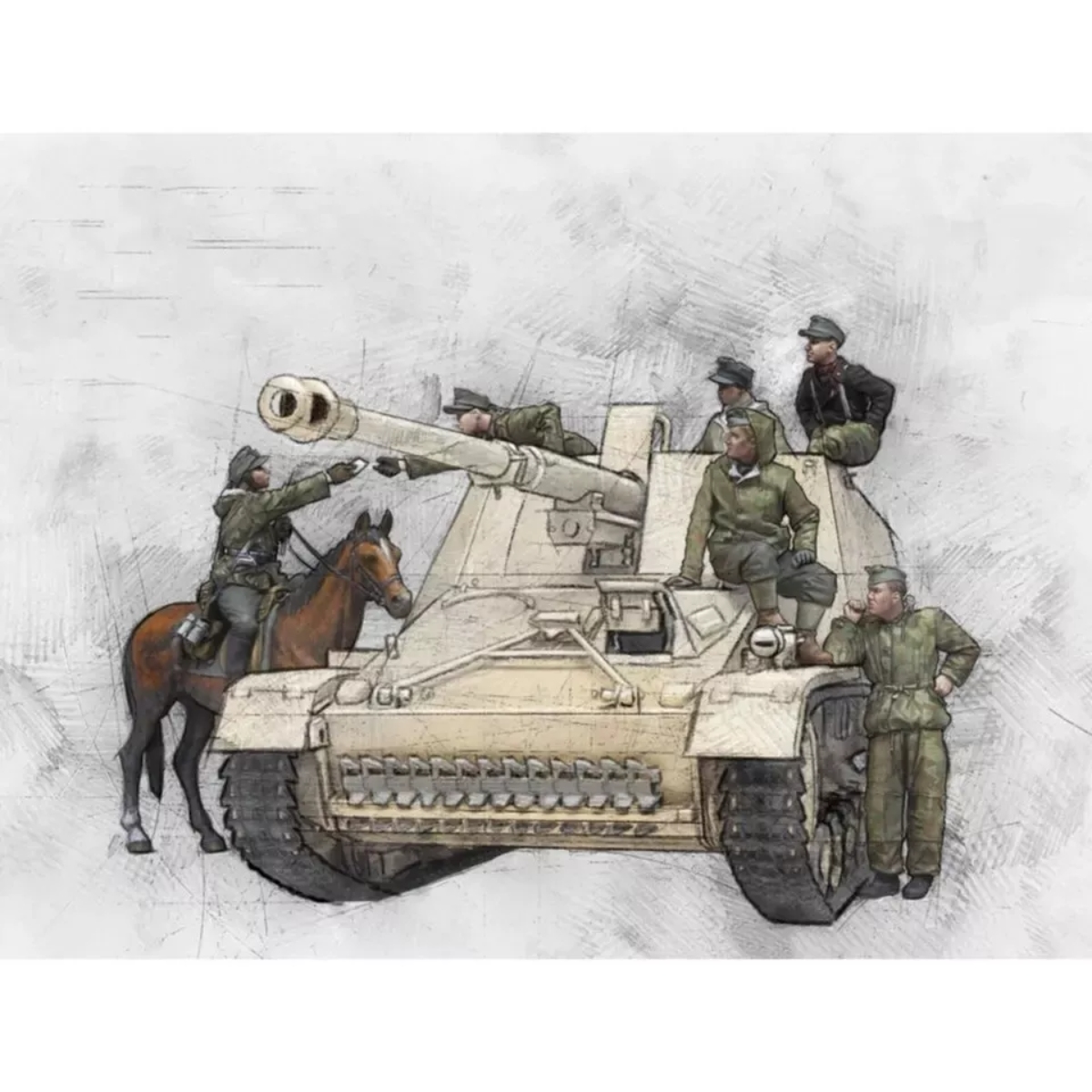 1/35 resin soldier model GK mi - огляд і ціна Model Kit Horse